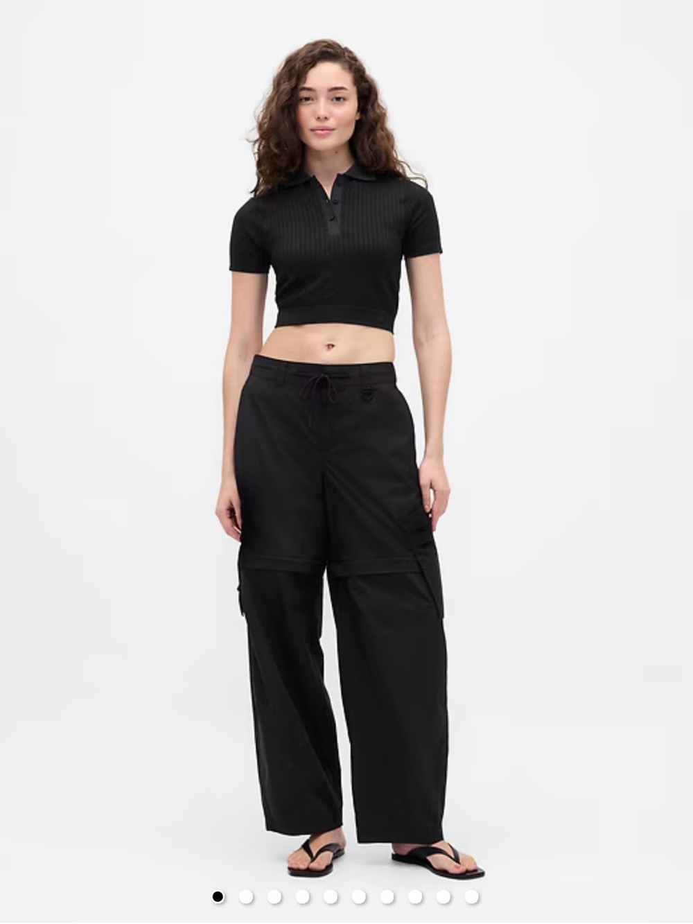 Gap × BÉIS Convertible Cotton Nylon Cargo Barrel Pants Shorts Size 6 NWT